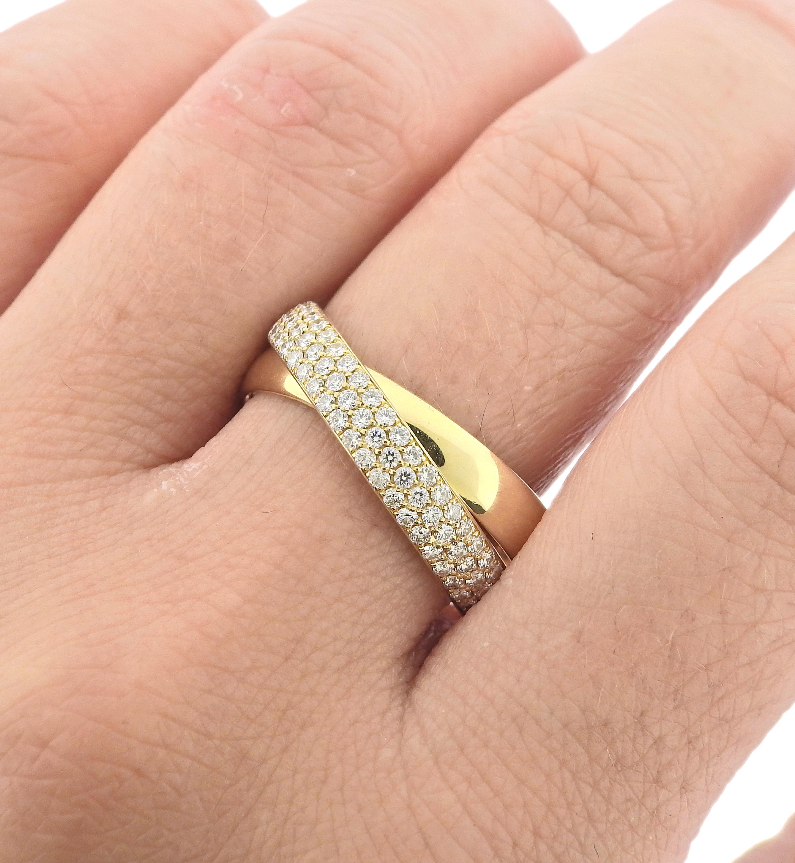 Goldring von Tiffany & Co Paloma Picasso mit Diamanten im Zustand „Hervorragend“ im Angebot in Lambertville, NJ