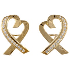 Tiffany & Co. Paloma Picasso Heart Earrings with Diamonds