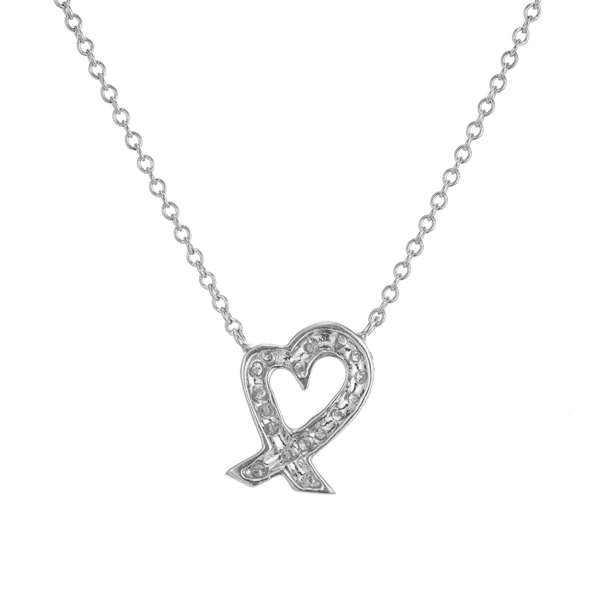 diamond heart necklace tiffany