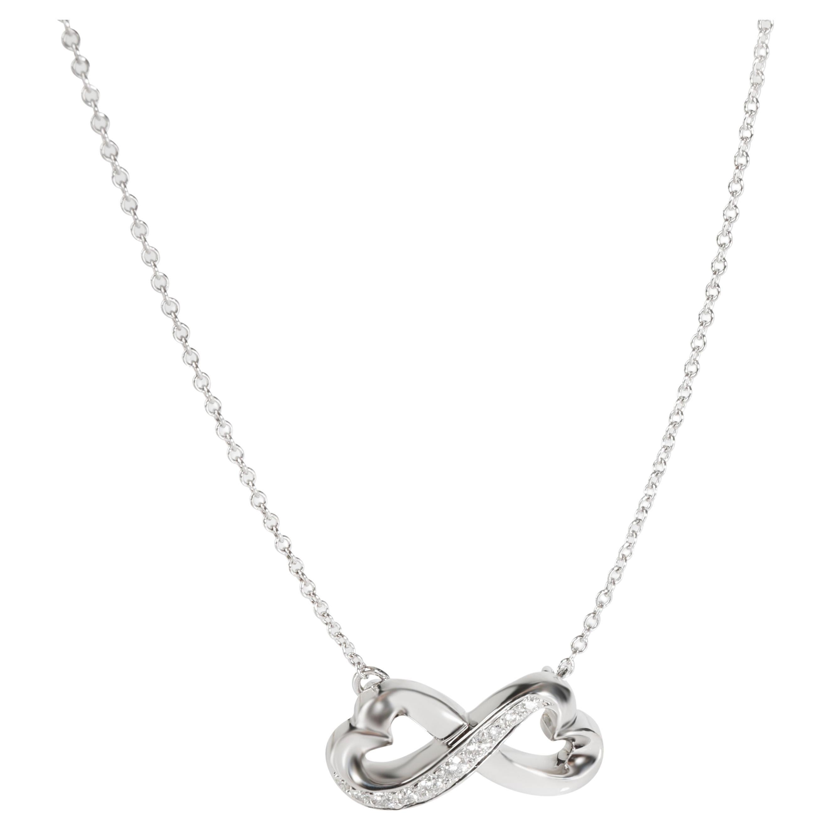 Tiffany & Co. Paloma Picasso Diamond Loving Heart Pendant in 18k Gold 0.12 Ctw