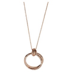 Tiffany & Co. Paloma Picasso: 18 Karat Roségold Diamant- Melody-Anhänger mit 0,40 Karat