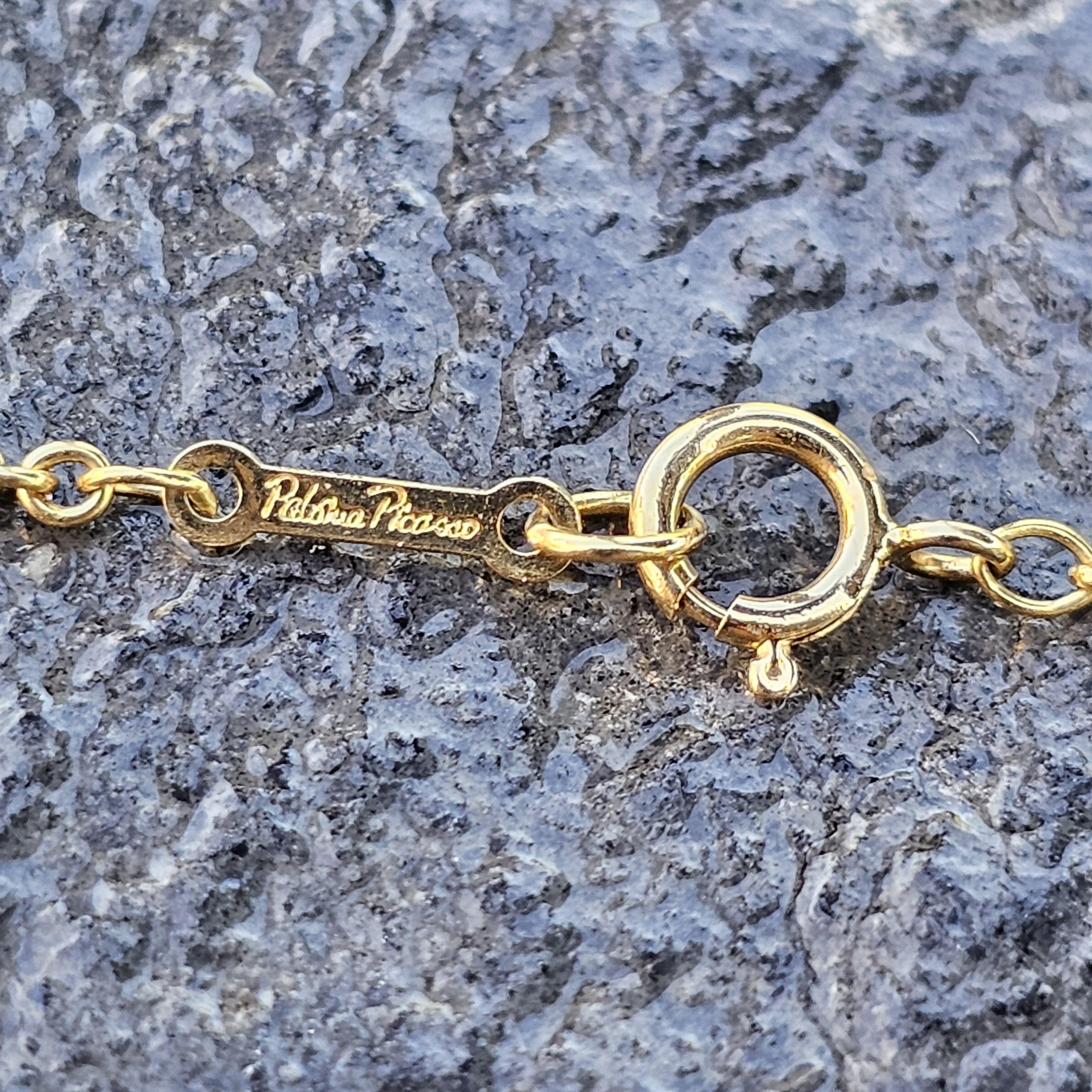 Tiffany & Co. Paloma Picasso, ciondolo a forma di stella con diamanti, giallo 18k, catena da 24 pollici, 9g in vendita 4