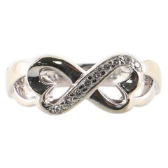 Tiffany & Co. Paloma Picasso Double Loving Heart Ring 18K White Gold