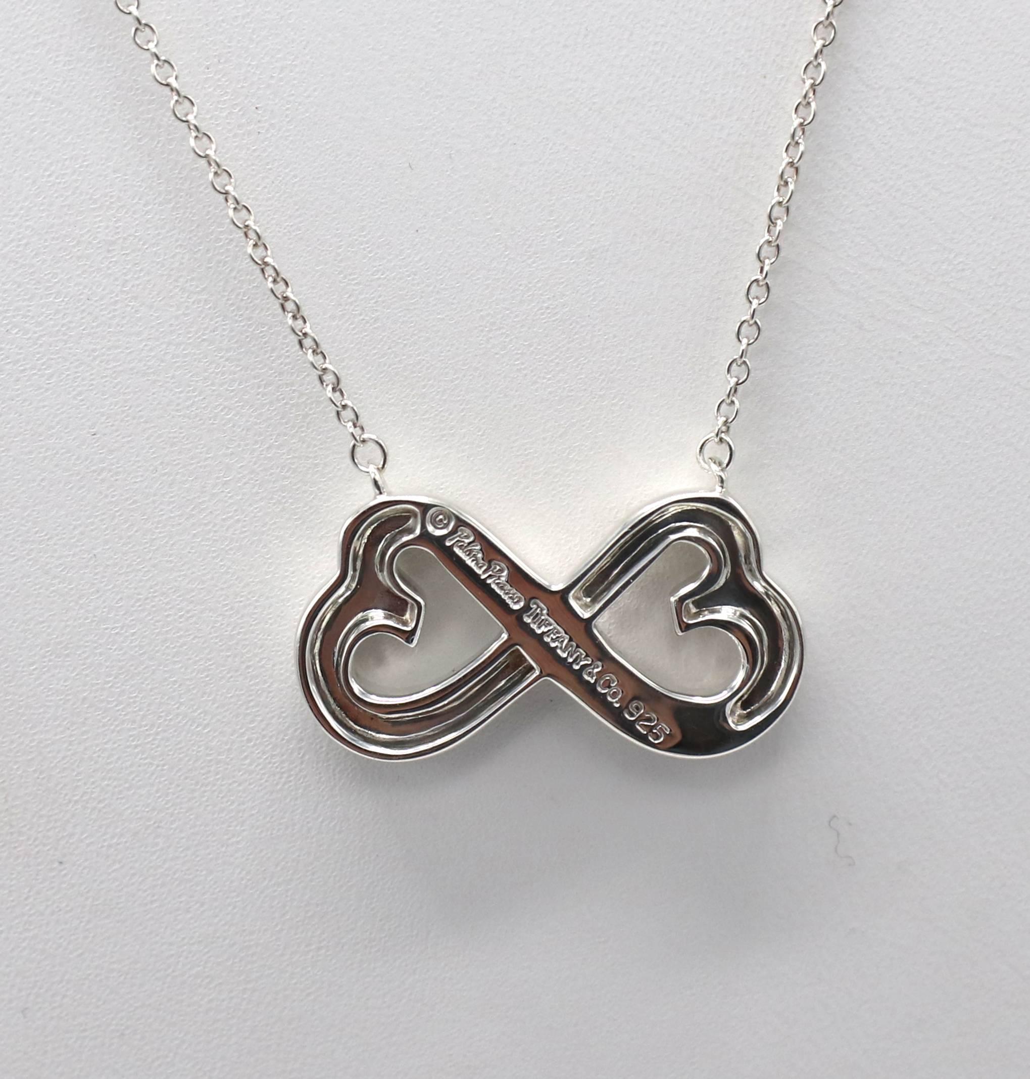 tiffany and co double heart necklace