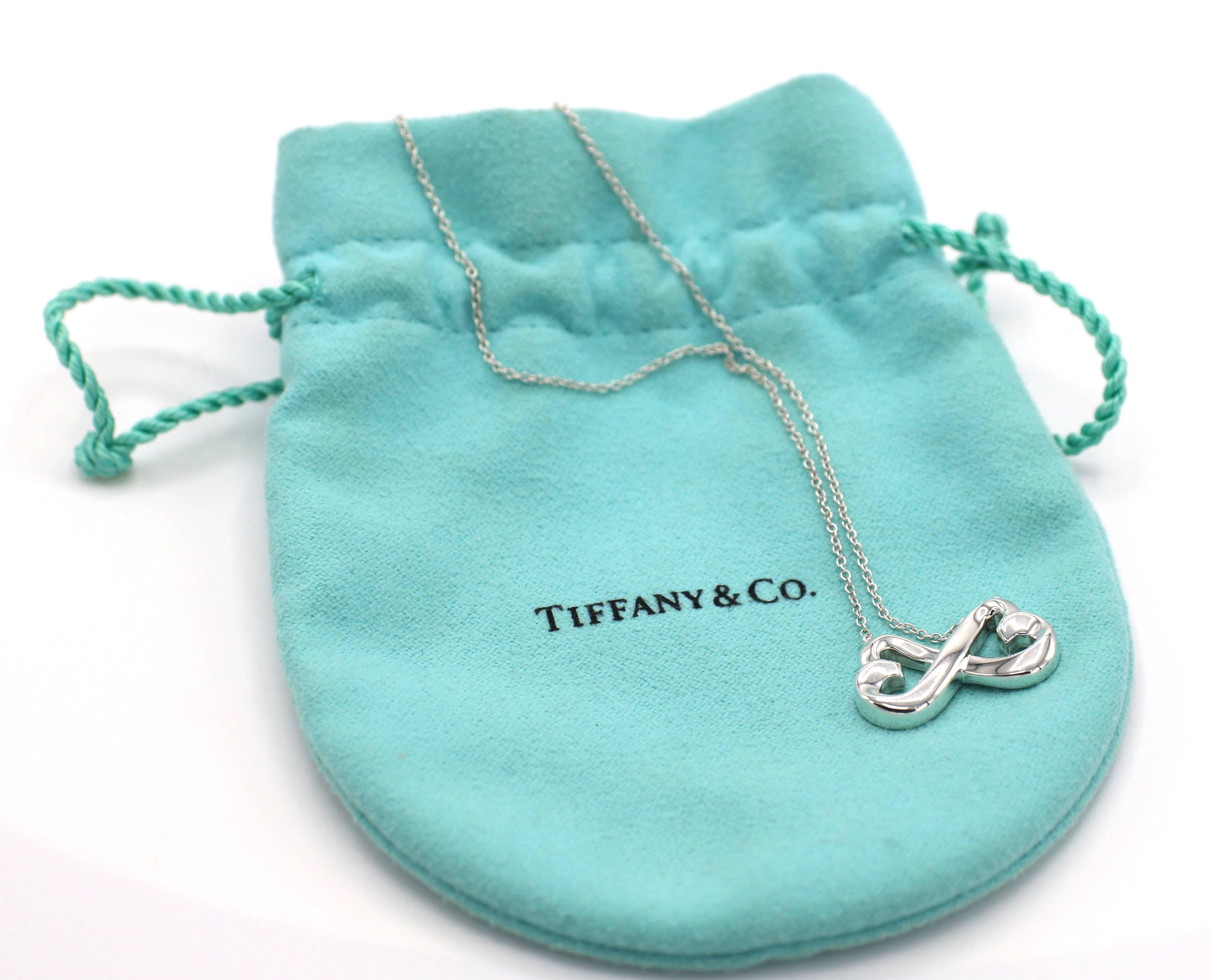 Women's Tiffany & Co. Paloma Picasso Double Loving Heart Sterling Silver Necklace