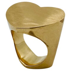 Retro Tiffany & Co. Paloma Picasso Double Modern Heart Ring 18k Gold