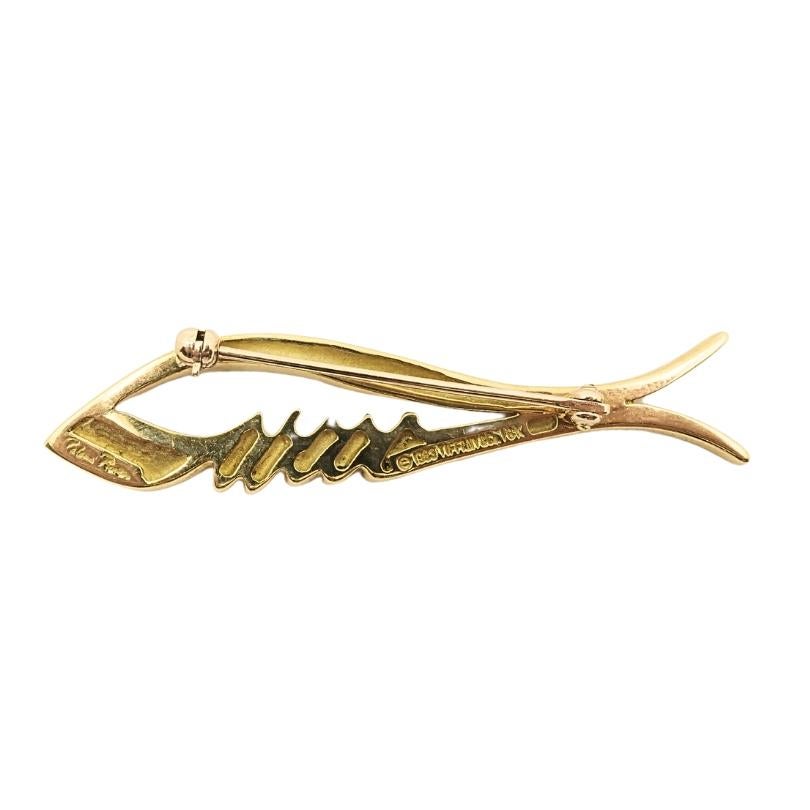 Tiffany & Co. Paloma Picasso Broche poisson en or 18 carats en vente 5