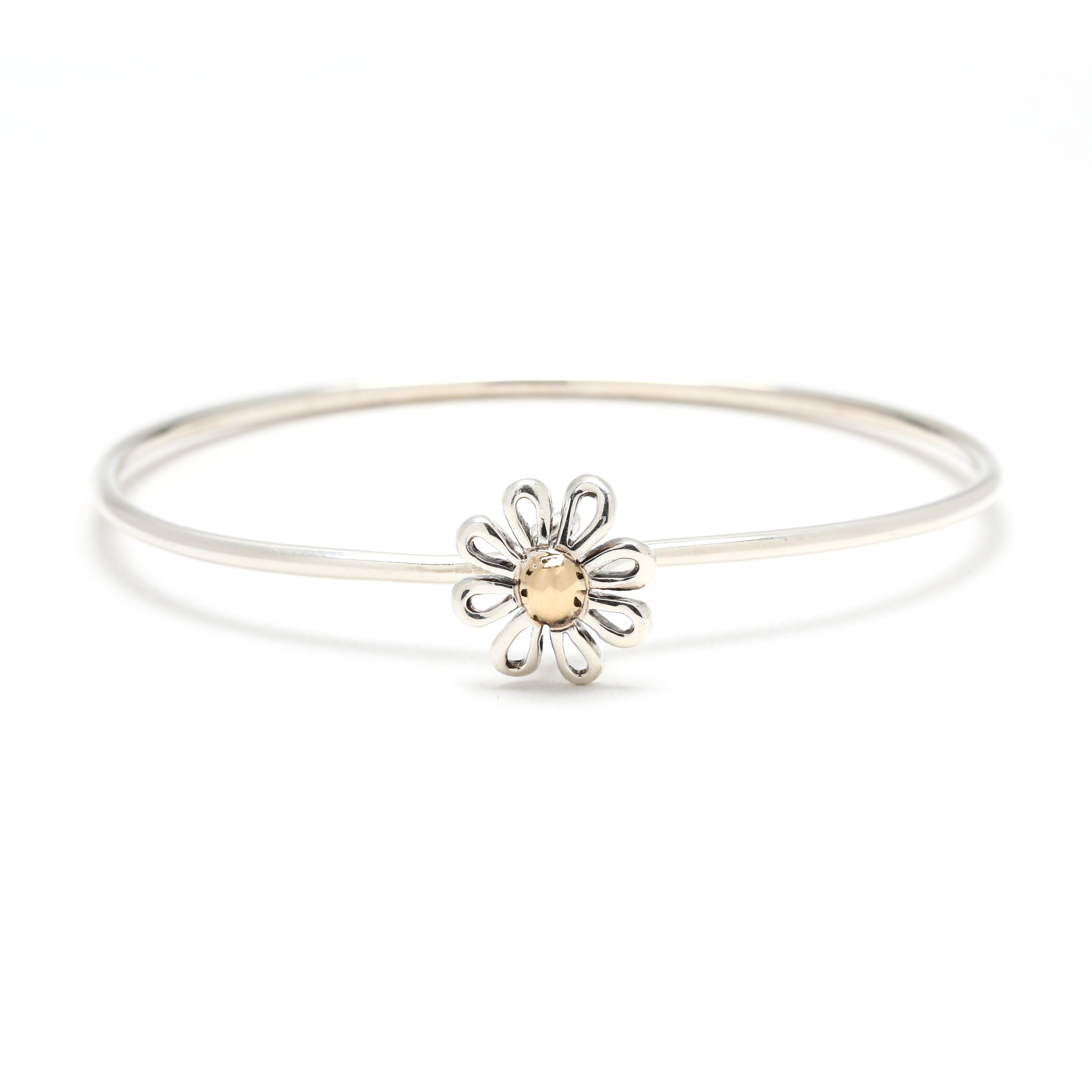 Tiffany 
Co Paloma Picasso Pulsera brazalete floral, Plata de ley, 15 cm en venta