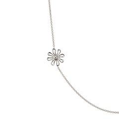 Tiffany & Co Paloma Picasso Flower Necklace Estate Silver 27" Long Chain