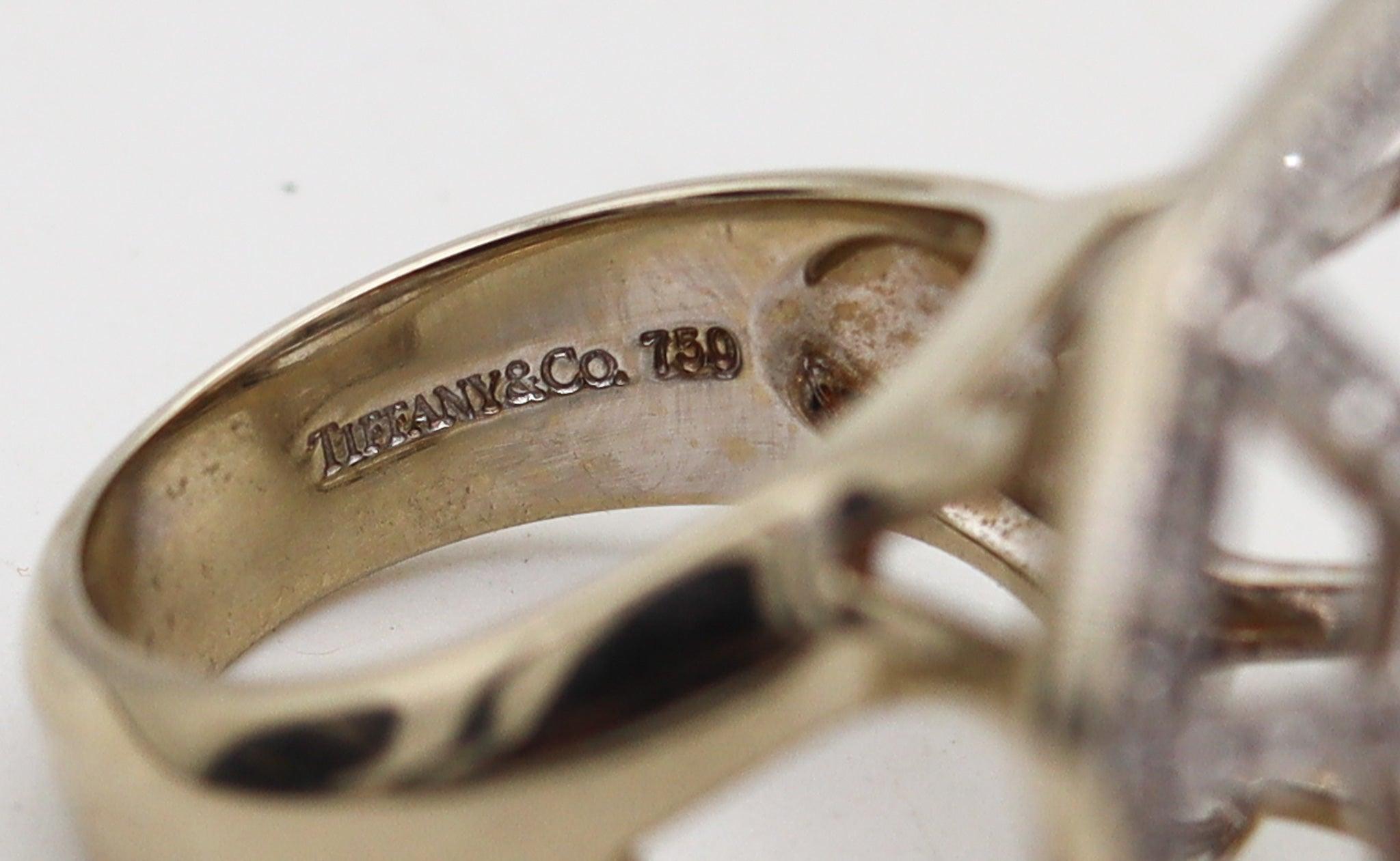 Women's TIFFANY & CO Paloma Picasso Geometric Ring In 18Kt Gold With 1.35 Ctw Diamonds