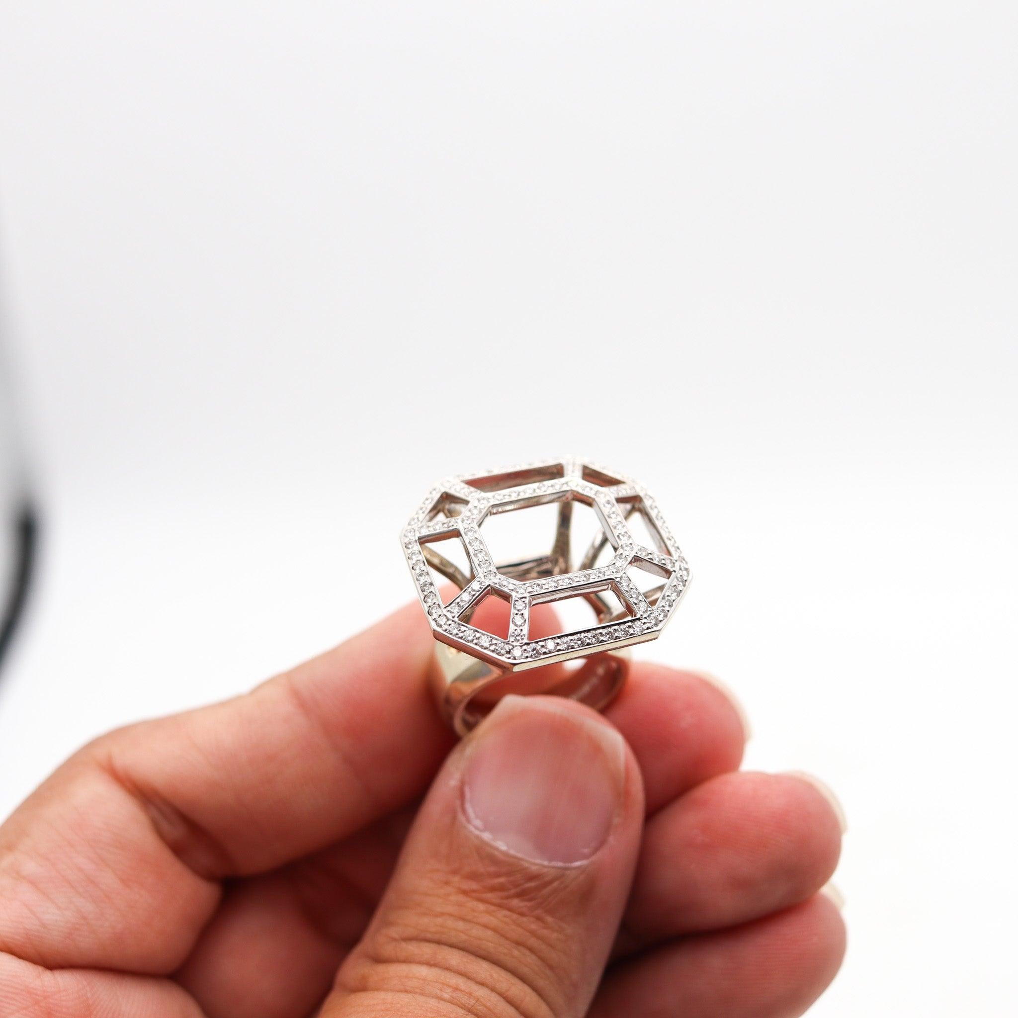 TIFFANY & CO Paloma Picasso Geometric Ring In 18Kt Gold With 1.35 Ctw Diamonds 3