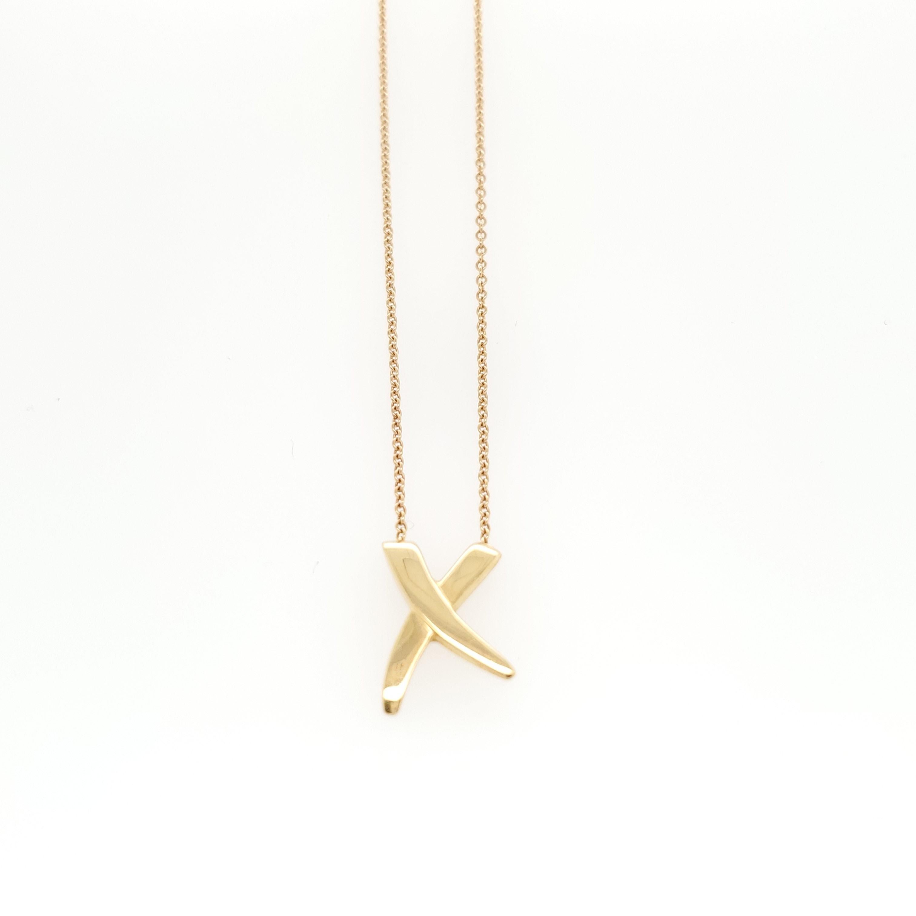 Tiffany & Co. Paloma Picasso Gold Necklace In Excellent Condition In New York, NY