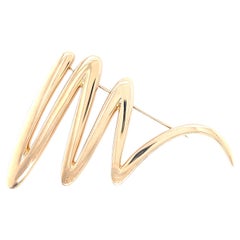 Tiffany & Co. Paloma Picasso Gold Scribble Brooch Pin