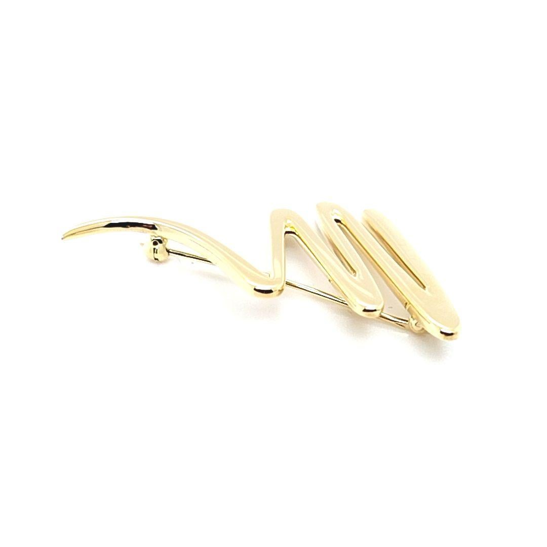 Tiffany & Co. Paloma Picasso Gold Squiggle Pin For Sale 1