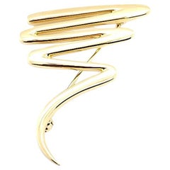 Vintage Tiffany & Co. Paloma Picasso Gold Squiggle Pin