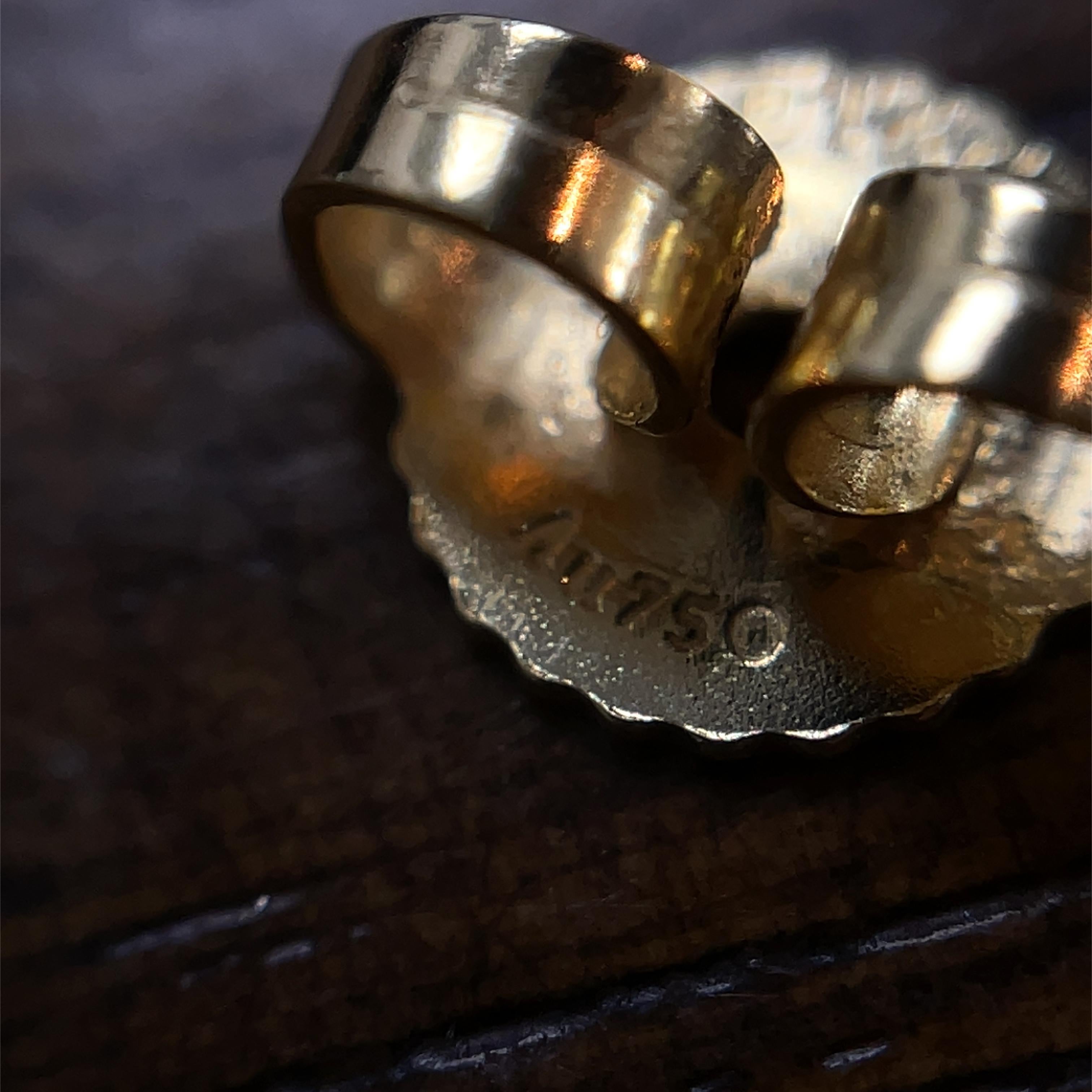 TIFFANY & CO. Paloma Picasso Graffiti 18k Yellow Gold Love & XO earrings en venta 2