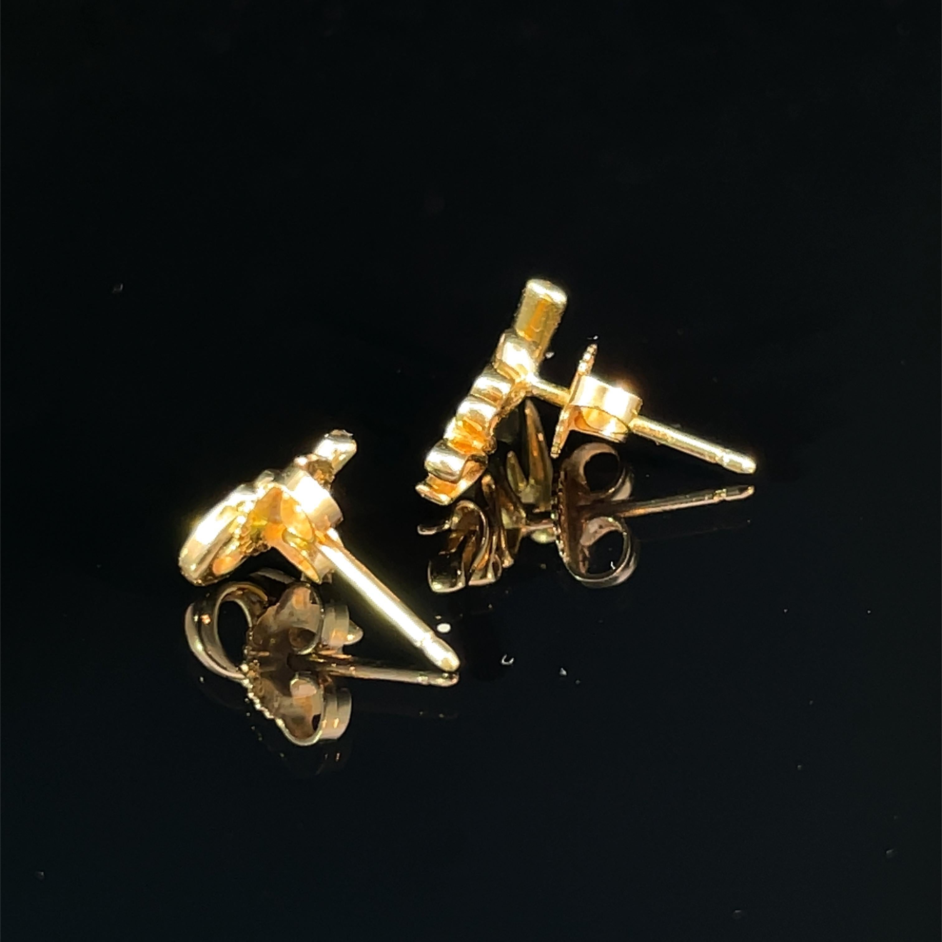 TIFFANY & CO. Paloma Picasso Graffiti 18k Yellow Gold Love & XO earrings en venta 3