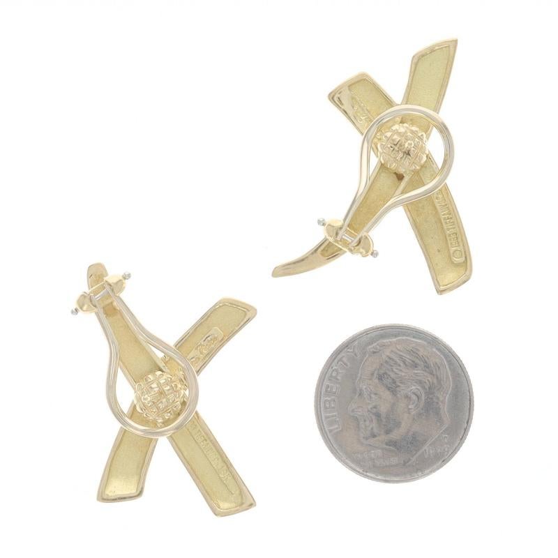 Tiffany & Co. Paloma Picasso Graffiti Extra Large X Earrings - Yellow Gold 18k For Sale 1