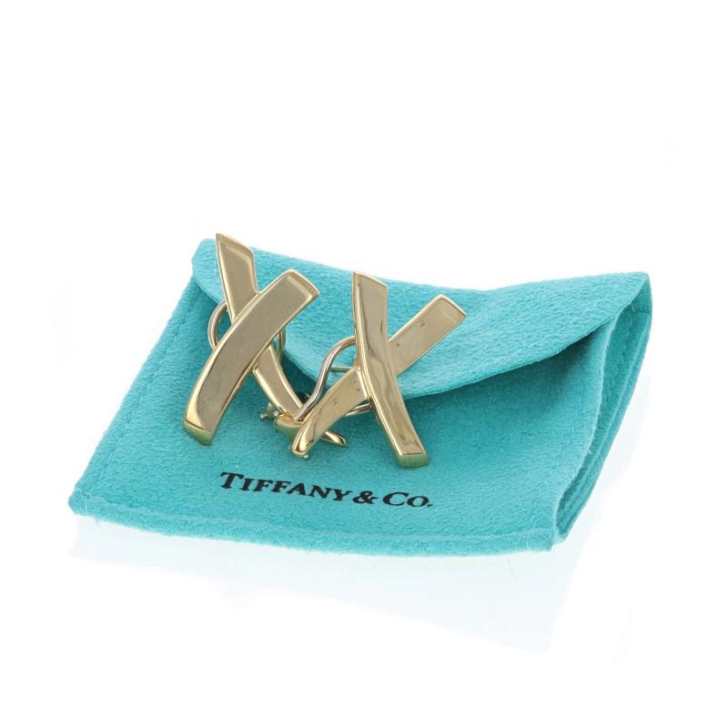 Tiffany & Co. Paloma Picasso Graffiti Extra Large X Earrings - Yellow Gold 18k For Sale 4