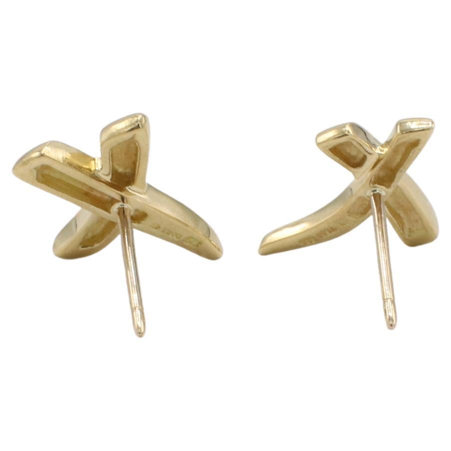 Tiffany & Co. Paloma Picasso - Orecchini Graffiti Kiss in oro giallo 18 carati - X 
Metallo: oro giallo 18 carati
Peso: 3.64 grammi
Dimensioni: 11 x 14 mm
Firmato: ©T&T. 18K
Fondelli: Push back (perni), fondelli generici per orecchini
ATD F35001202

