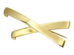 Tiffany & Co. Paloma Picasso Graffiti 'X' Pendant / Brooch 18 Karat Yellow Gold