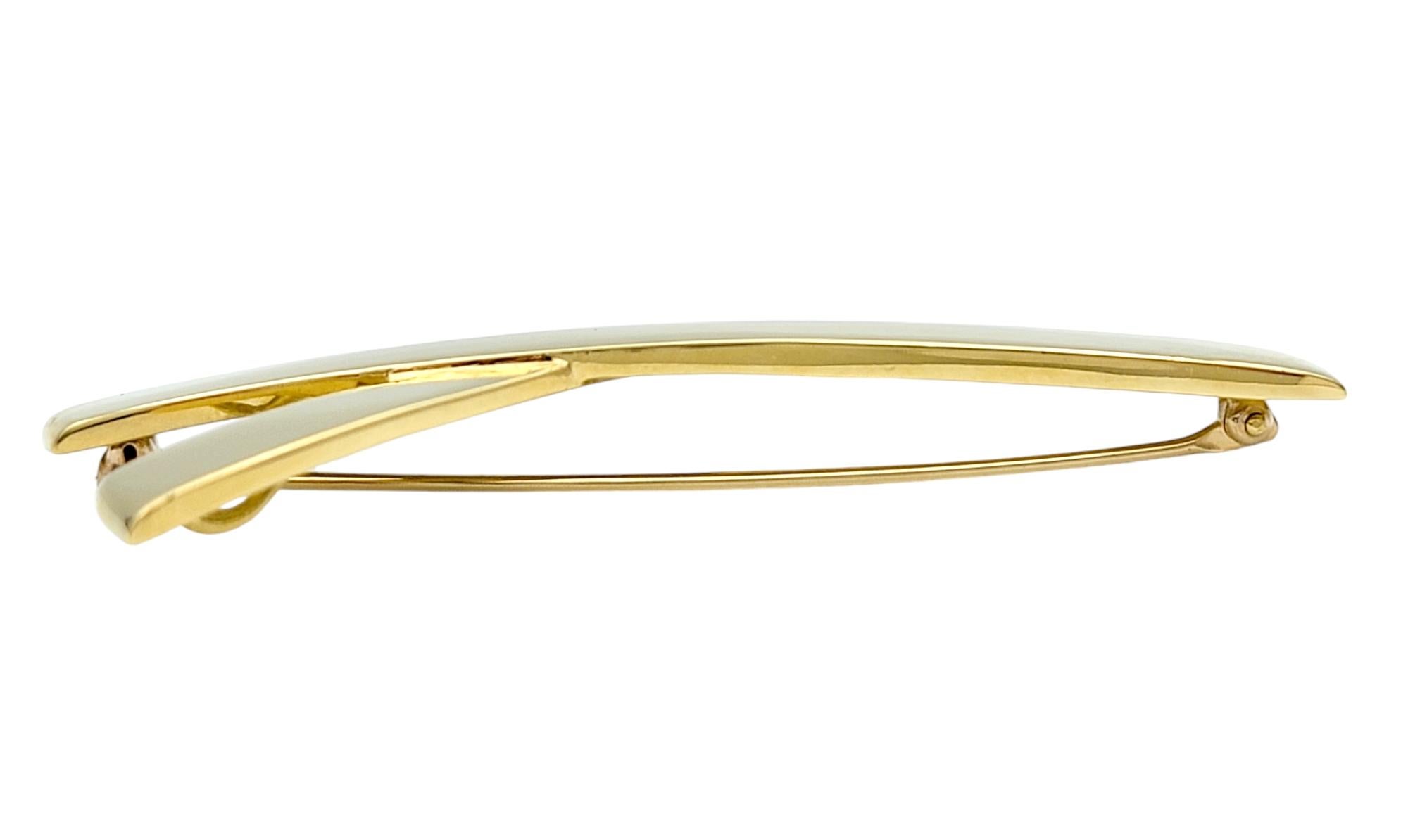 Tiffany & Co. Paloma Picasso Graffiti 'X' Pendant / Brooch 18 Karat Yellow Gold For Sale 1