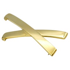 Tiffany & Co. Paloma Picasso Graffiti 'X' Anhänger / Brosche 18 Karat Gelbgold
