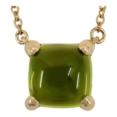 Tiffany & Co Paloma Picasso Green Peridot 18k Yellow Gold Pendant Necklace