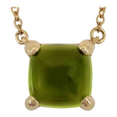Tiffany & Co Paloma Picasso Green Peridot 18k Yellow Gold Pendant Necklace