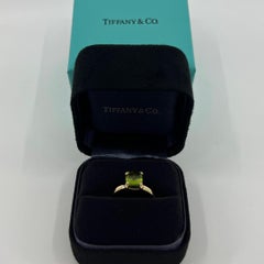 Tiffany & Co Paloma Picasso Green Peridot Sugarstack Loaf 18k Yellow Gold Ring