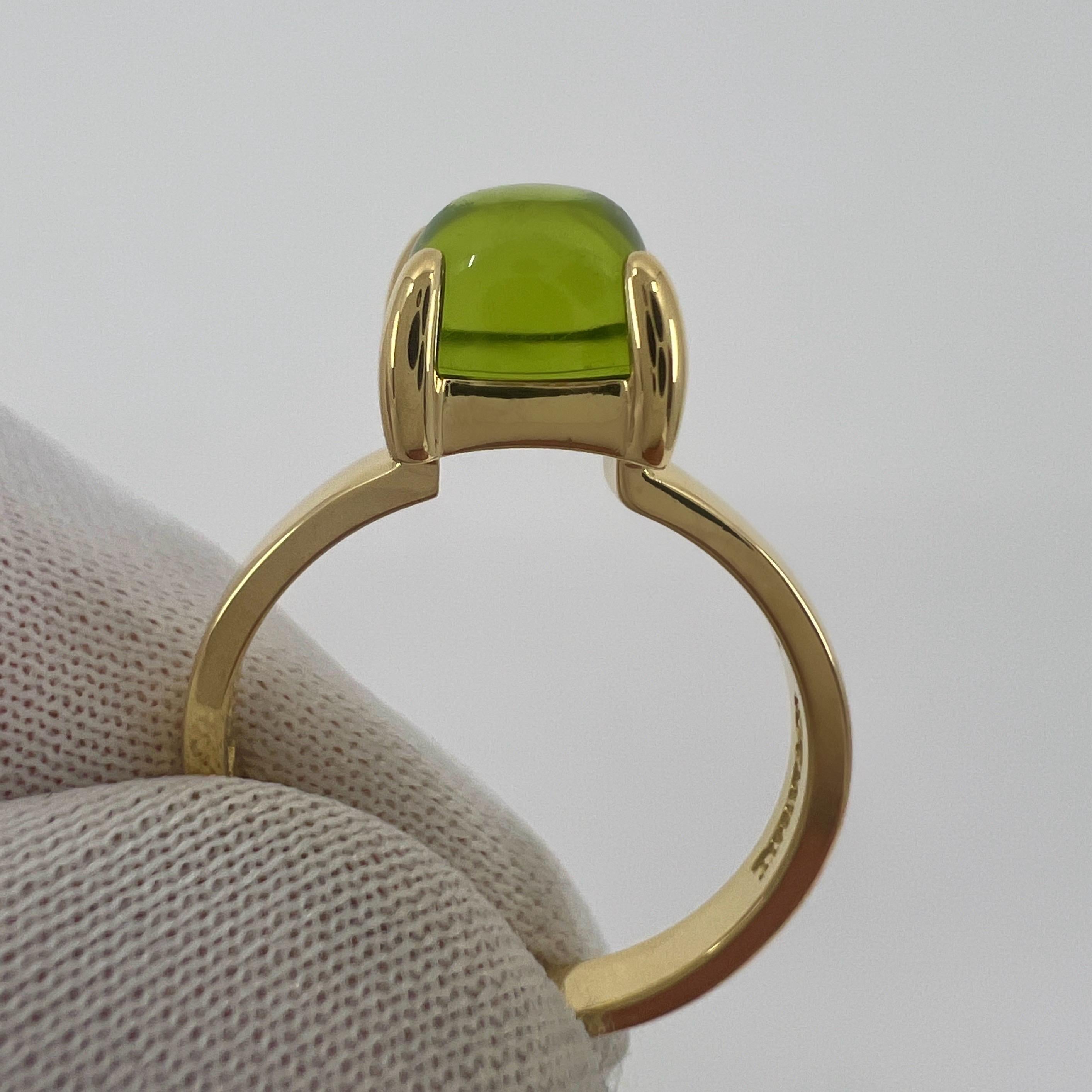 Tiffany & Co Paloma Picasso 18 Karat Gelbgold Ring mit grünem Peridot und Zuckerstack-Blattgold im Zustand „Hervorragend“ im Angebot in Birmingham, GB
