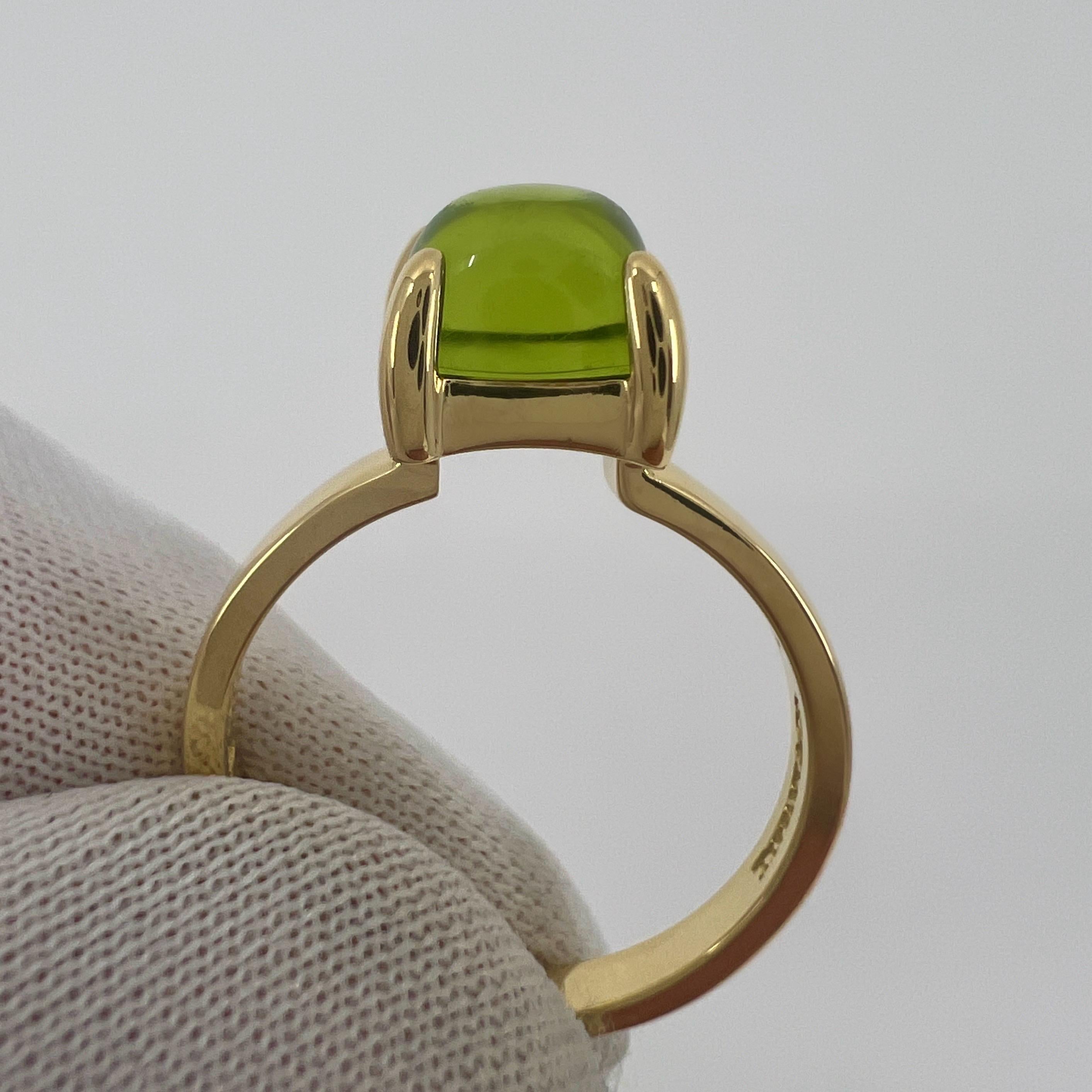Tiffany & Co Paloma Picasso 18 Karat Gelbgold Ring mit grünem Peridot und Zuckerstack-Blattgold im Zustand „Hervorragend“ in Birmingham, GB
