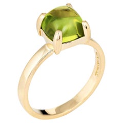 Tiffany & Co Paloma Picasso - Bague feuille de sucre en or jaune 18 carats avec péridot vert