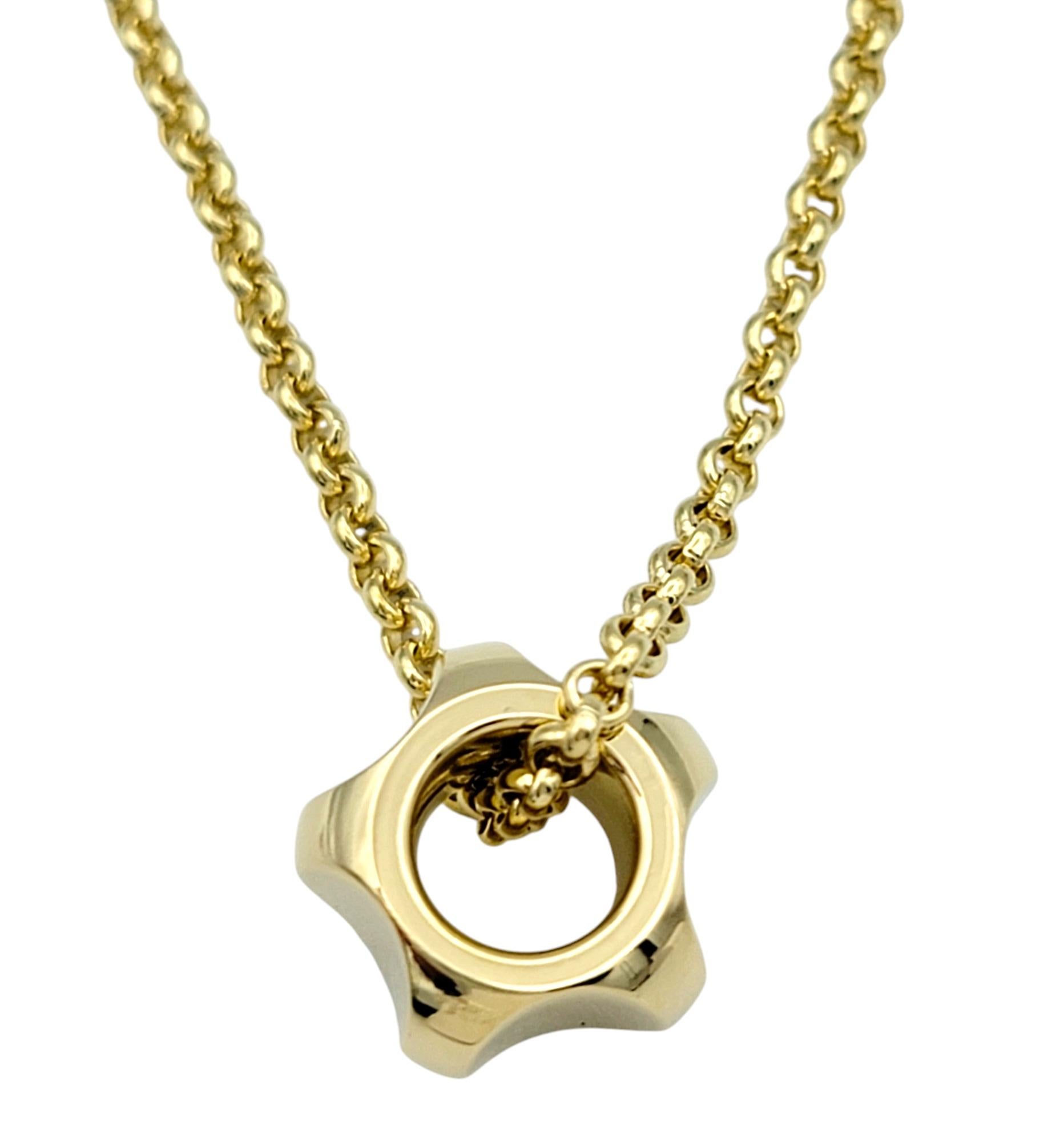 Contemporary Tiffany & Co. Paloma Picasso Groove Pendant Necklace in 18 Karat Yellow Gold