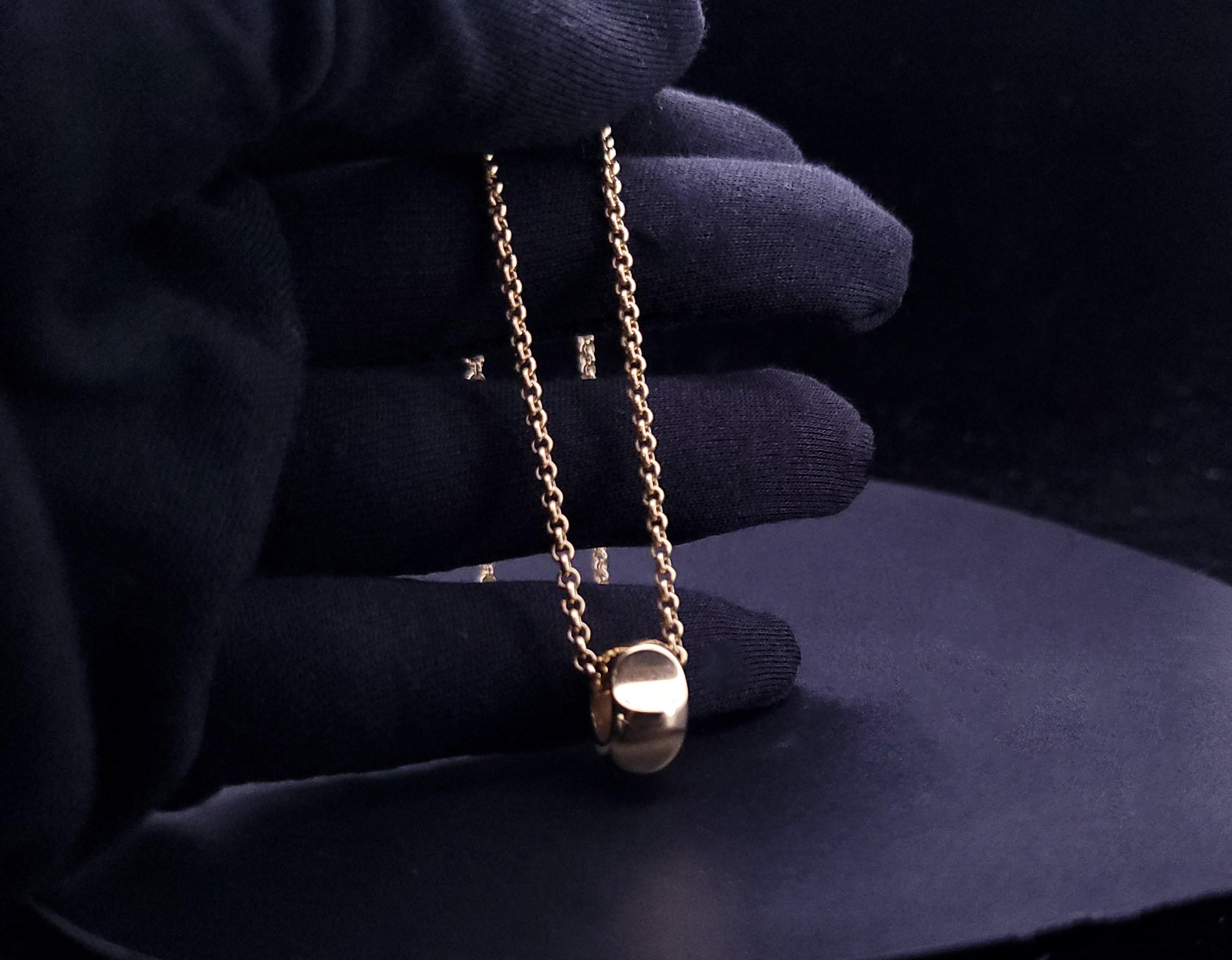 Tiffany & Co. Paloma Picasso Collier pendentif rainure en or jaune 18 carats Pour femmes en vente