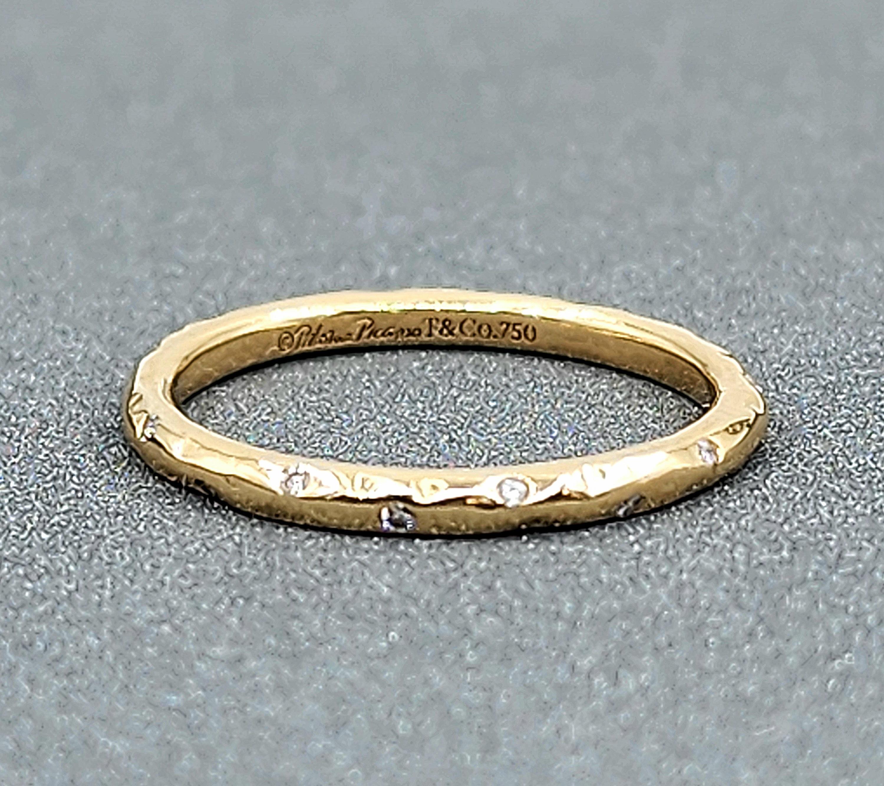 Round Cut Tiffany & Co Paloma Picasso Hammered Diamond Band
