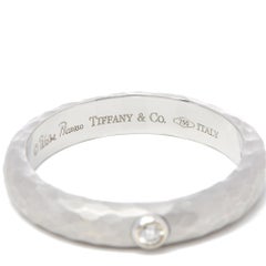 Tiffany &Co Paloma Picasso Hammered Finish Solitaire Diamond Ring