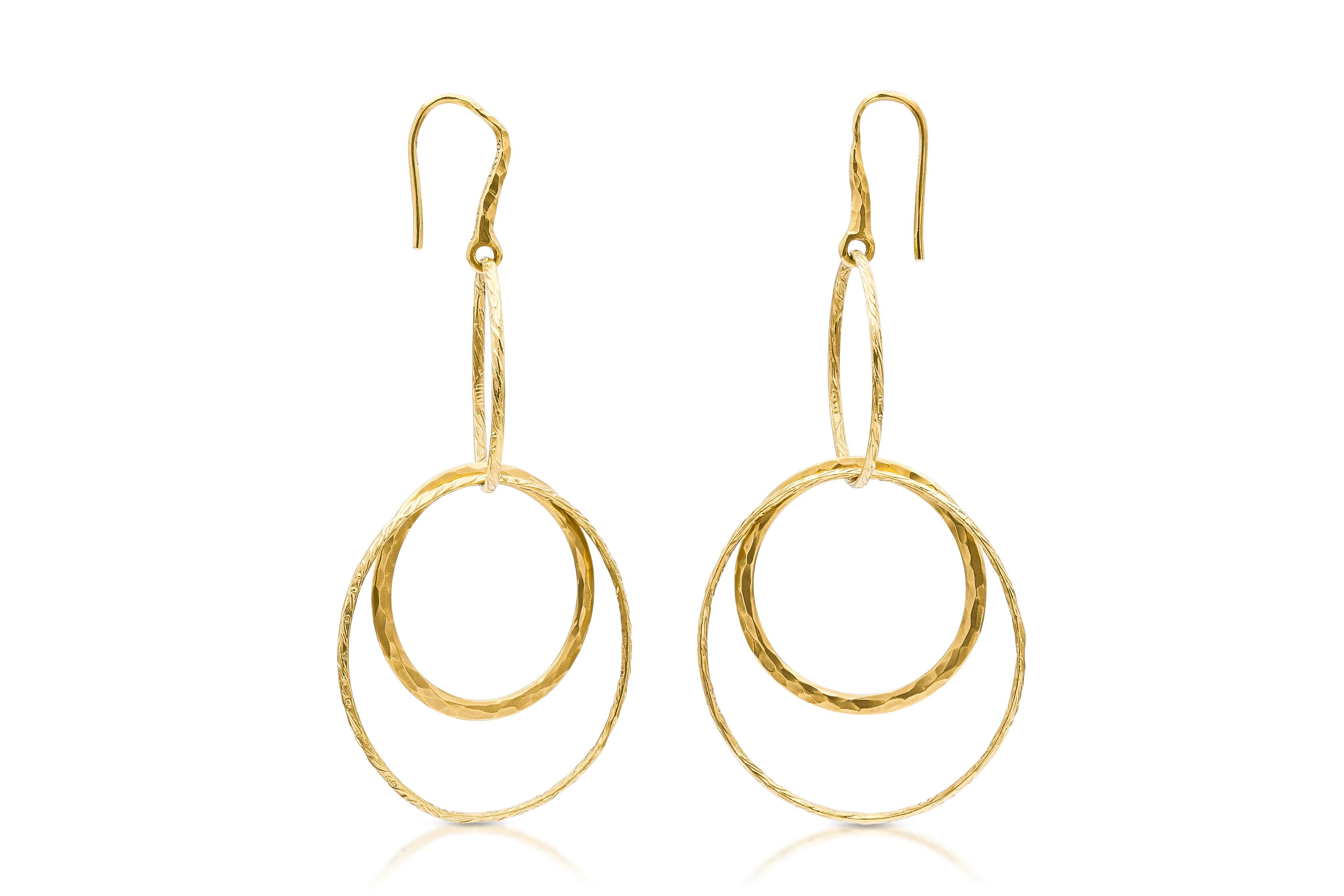 Tiffany & Co. Paloma Picasso Hammered Hoops on Hoop Earrings In Good Condition For Sale In New York, NY