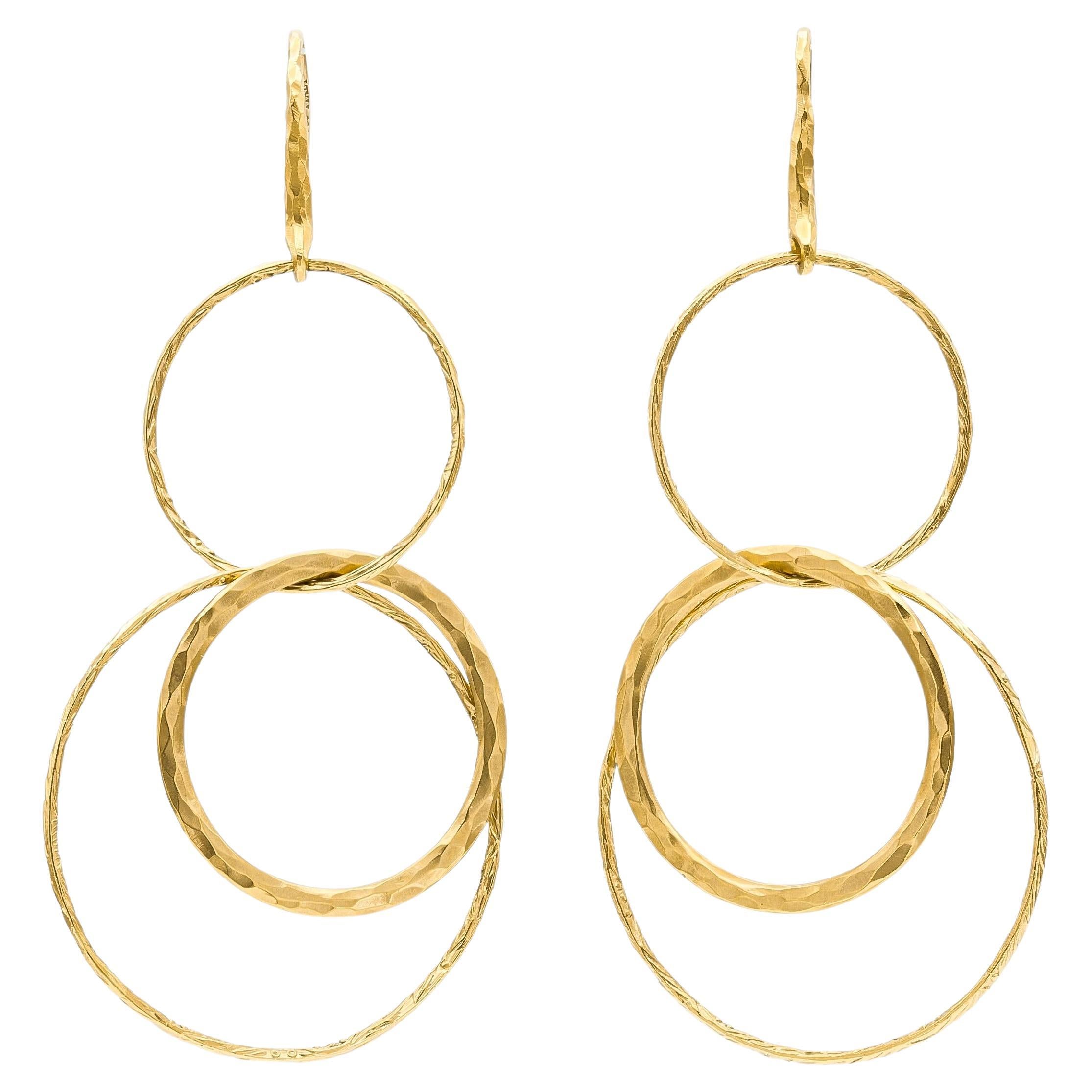Tiffany & Co. Paloma Picasso Hammered Hoops on Hoop Earrings For Sale