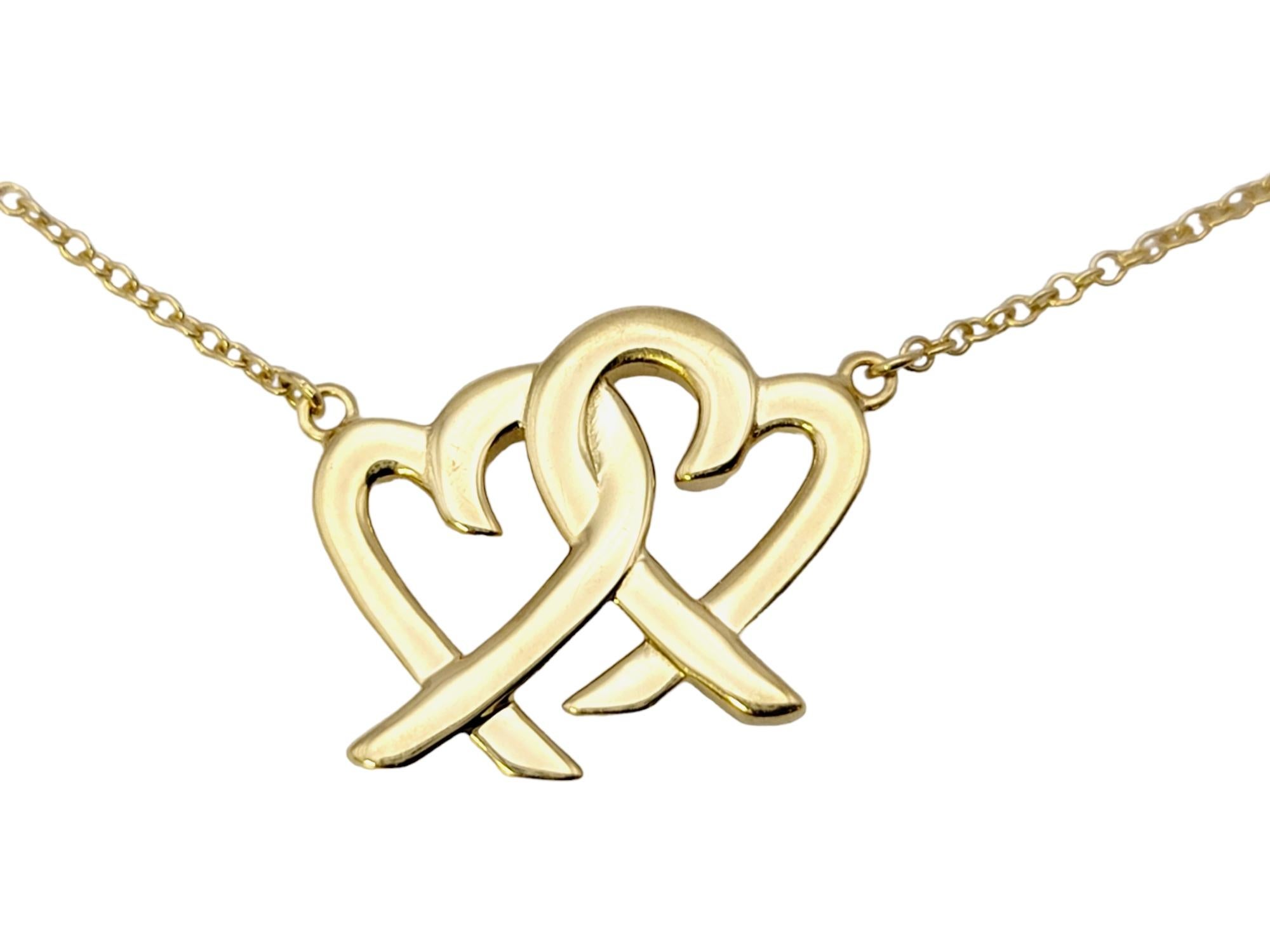 interlocking heart necklace gold
