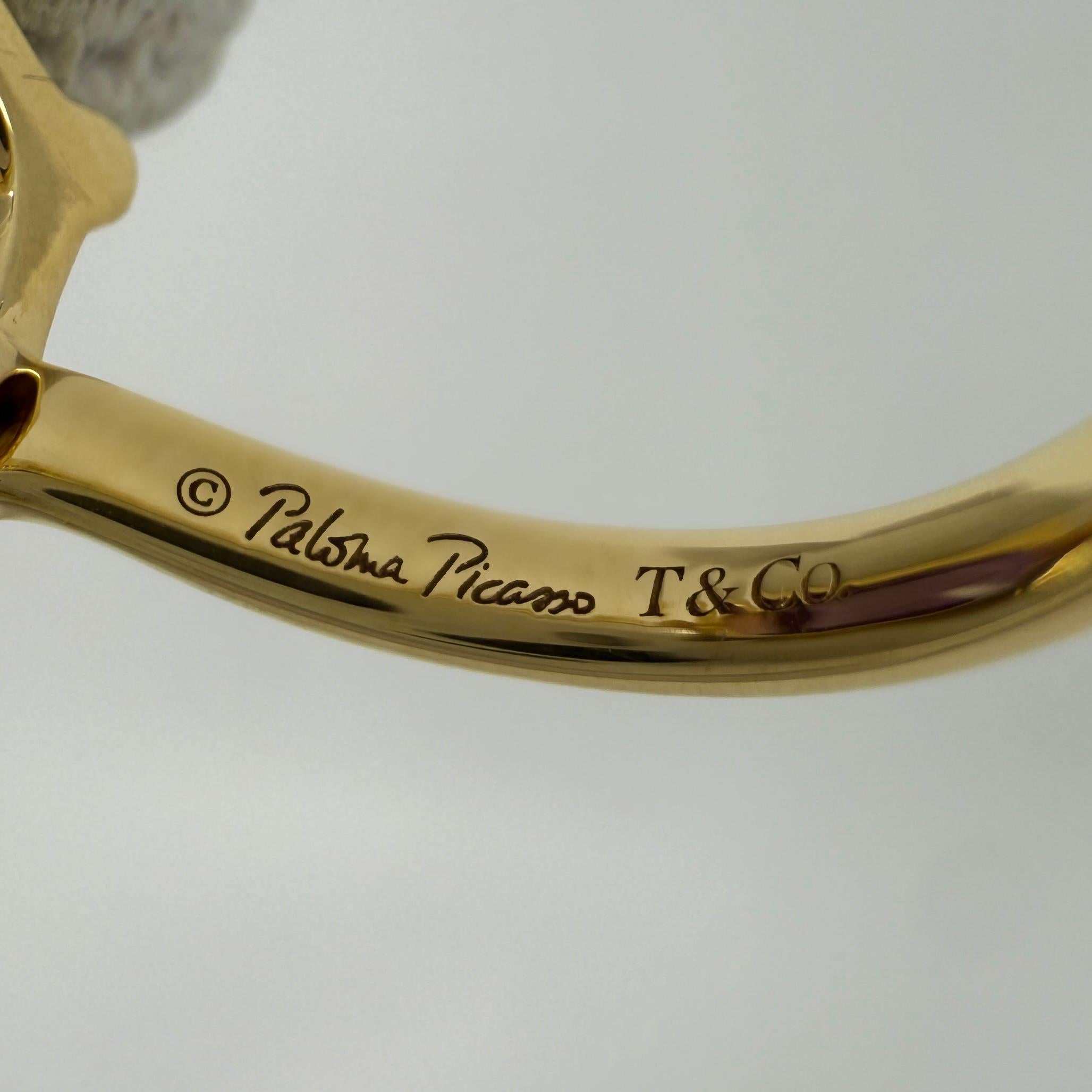 Femenino o masculino Tiffany & Co Paloma Picasso Anillo grande de oro de 18 quilates con amatista púrpura de 12 mm en venta