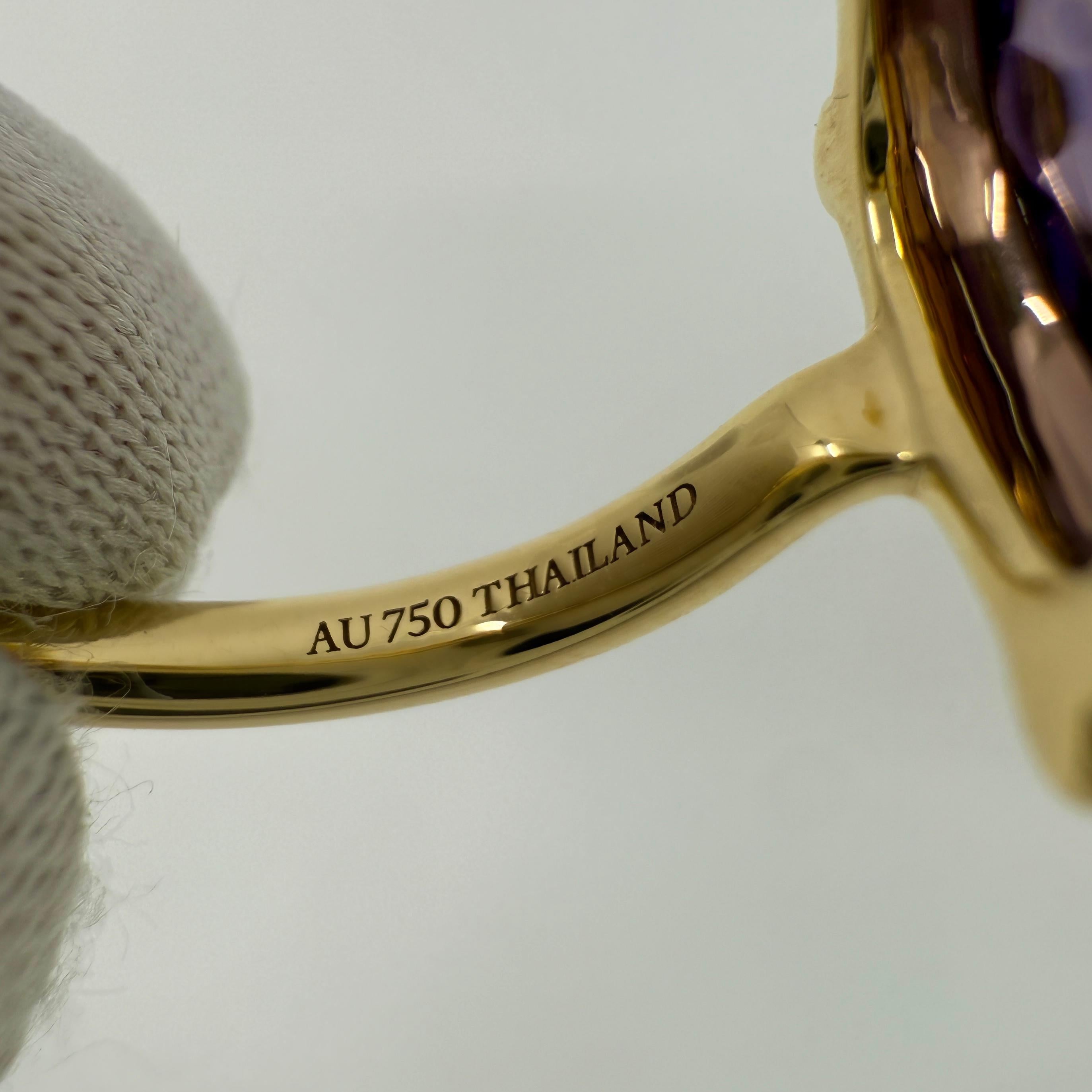 Tiffany & Co Paloma Picasso Anillo grande de oro de 18 quilates con amatista púrpura de 12 mm en venta 1