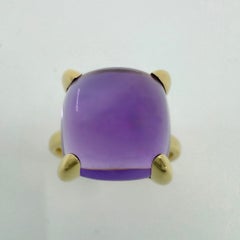 Tiffany & Co Paloma Picasso Large 12mm Purple Amethyst Sugarstack 18k Gold Ring