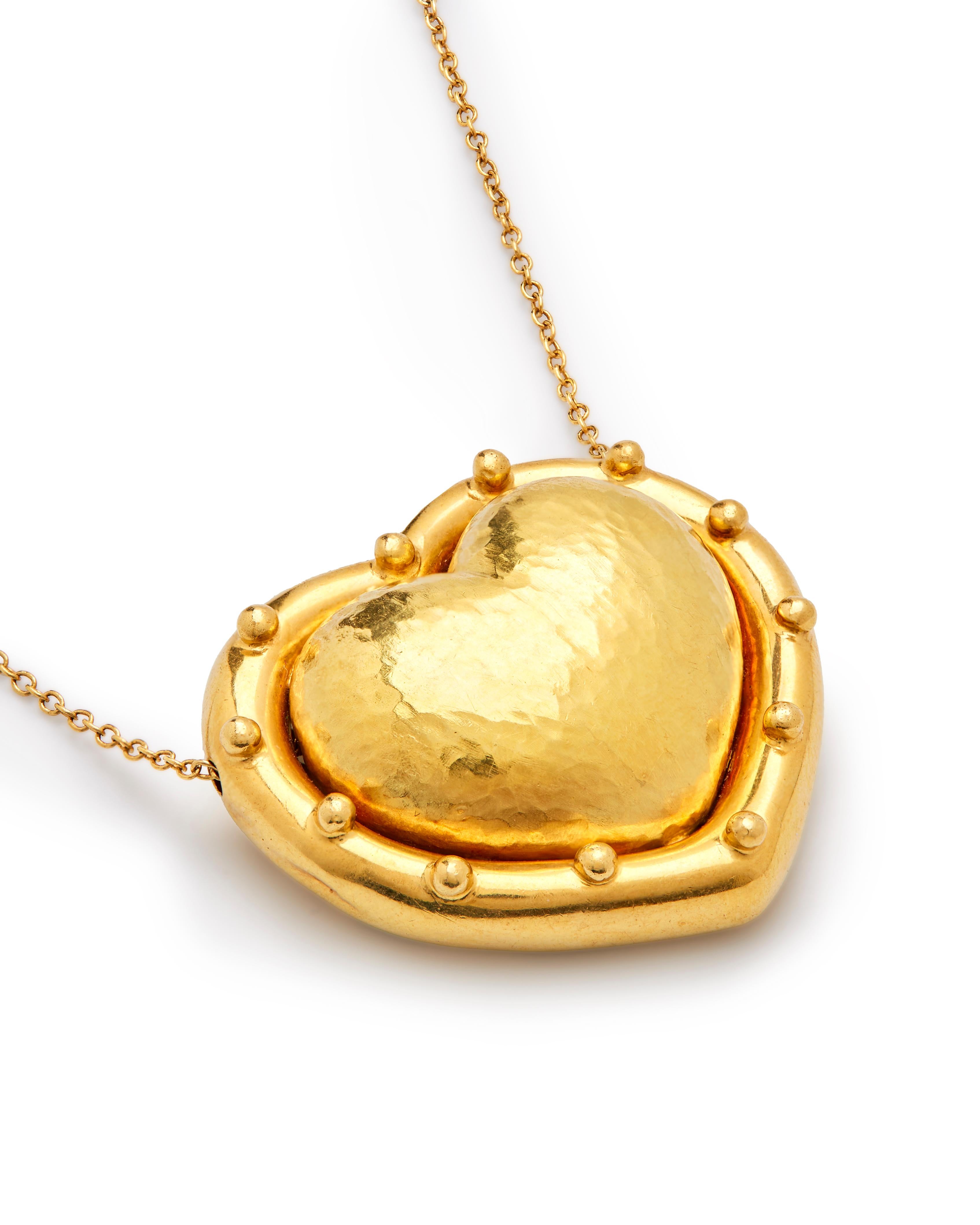 Contemporain Tiffany & Co Paloma Picasso grand pendentif en forme de cœur en vente