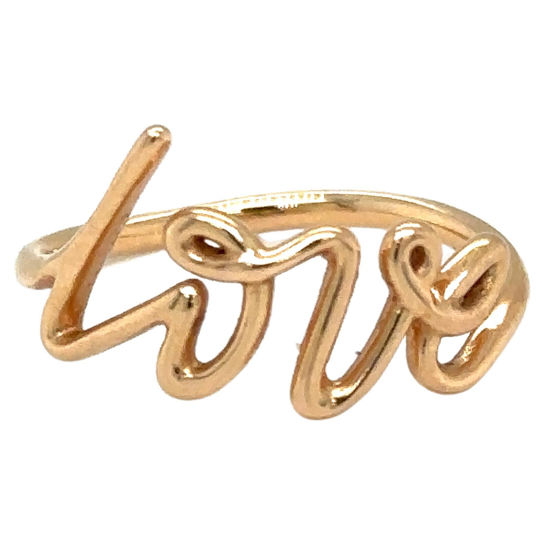 Tiffany & Co. Paloma Picasso "Love" Ring in 18 Karat Rose Gold For Sale