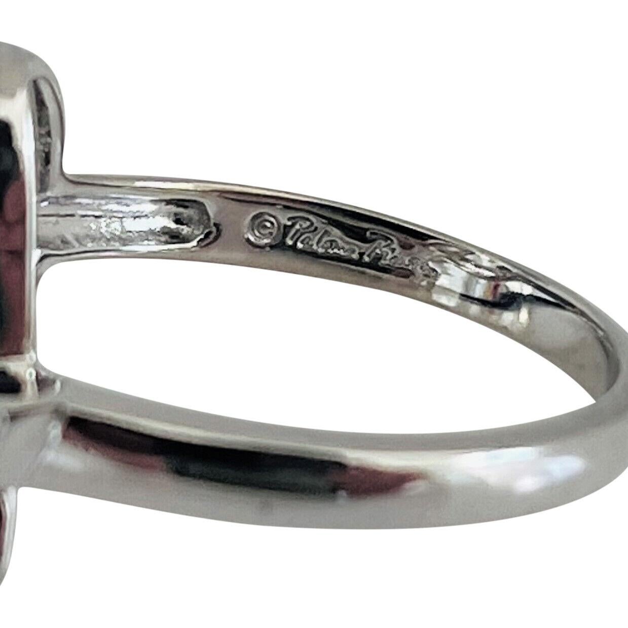 Tiffany & Co. Paloma Picasso Loving Heart 18 Karat White Gold Diamond Ring  In Good Condition In Guilford, CT