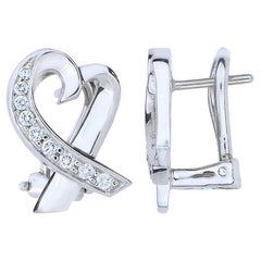 Tiffany & Co Paloma Picasso Loving Heart Diamond 18K Earrings