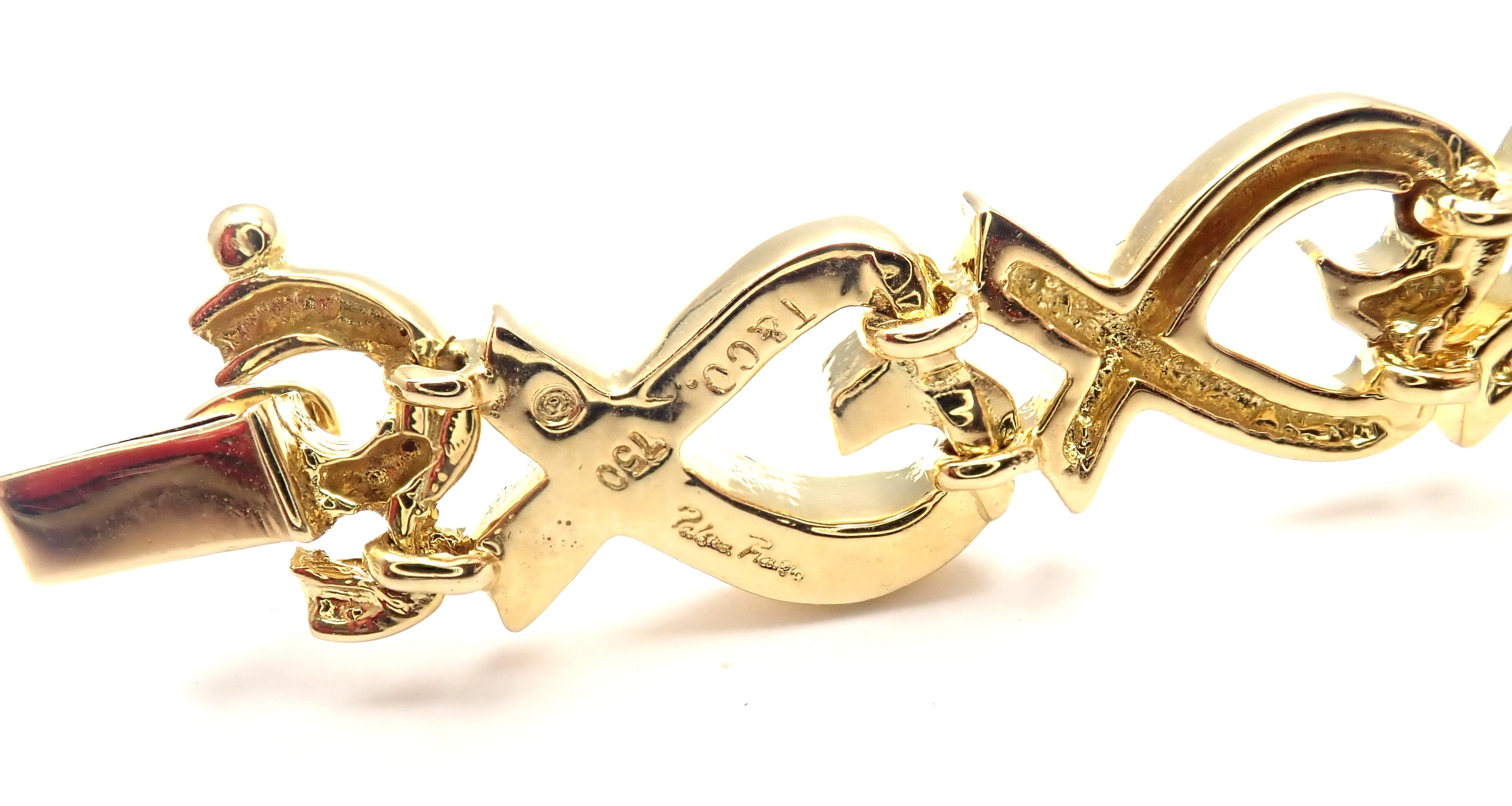 Tiffany & Co. Paloma Picasso Loving Heart Diamond Yellow Gold Bracelet 1