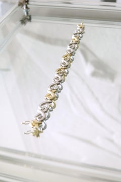 Tiffany & Co. Paloma Picasso Loving Heart Link Bracelet Sterling Silver 18K Gold