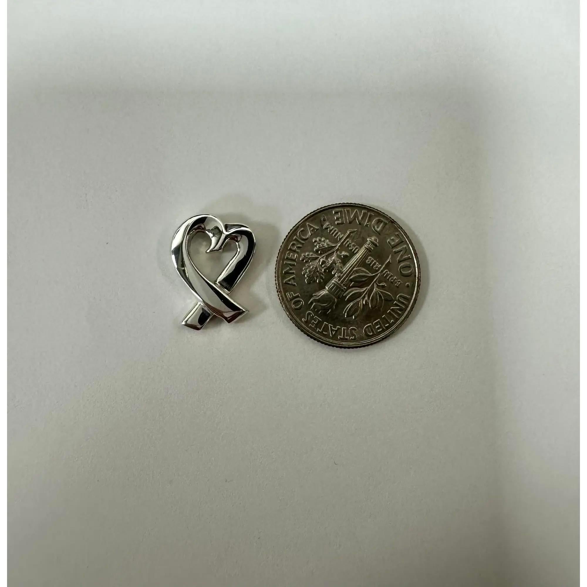 Moderno Tiffany & Co. Paloma Picasso - Ciondolo a forma di cuore innamorato - Argento 925 in vendita